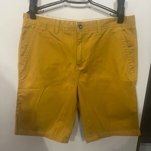 Stylish Men's Yellow Flat Front Shorts